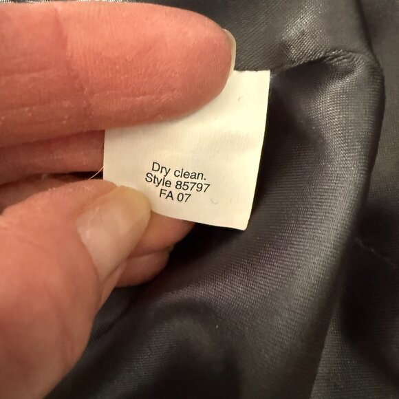 J. Crew women's black fully lined double breasted long sleeve coat - Picture 8 of 8